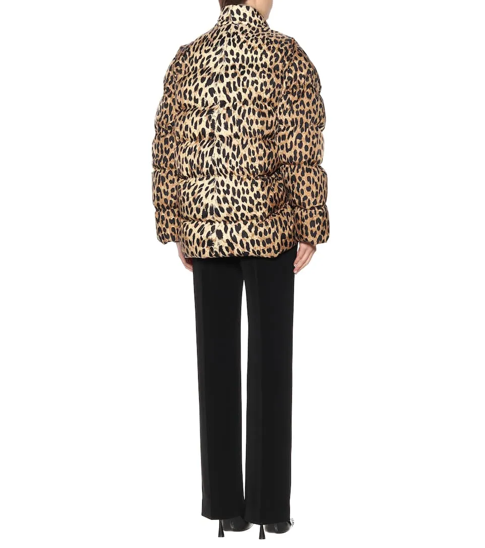 Womens Faux Fur Leopard Jacket