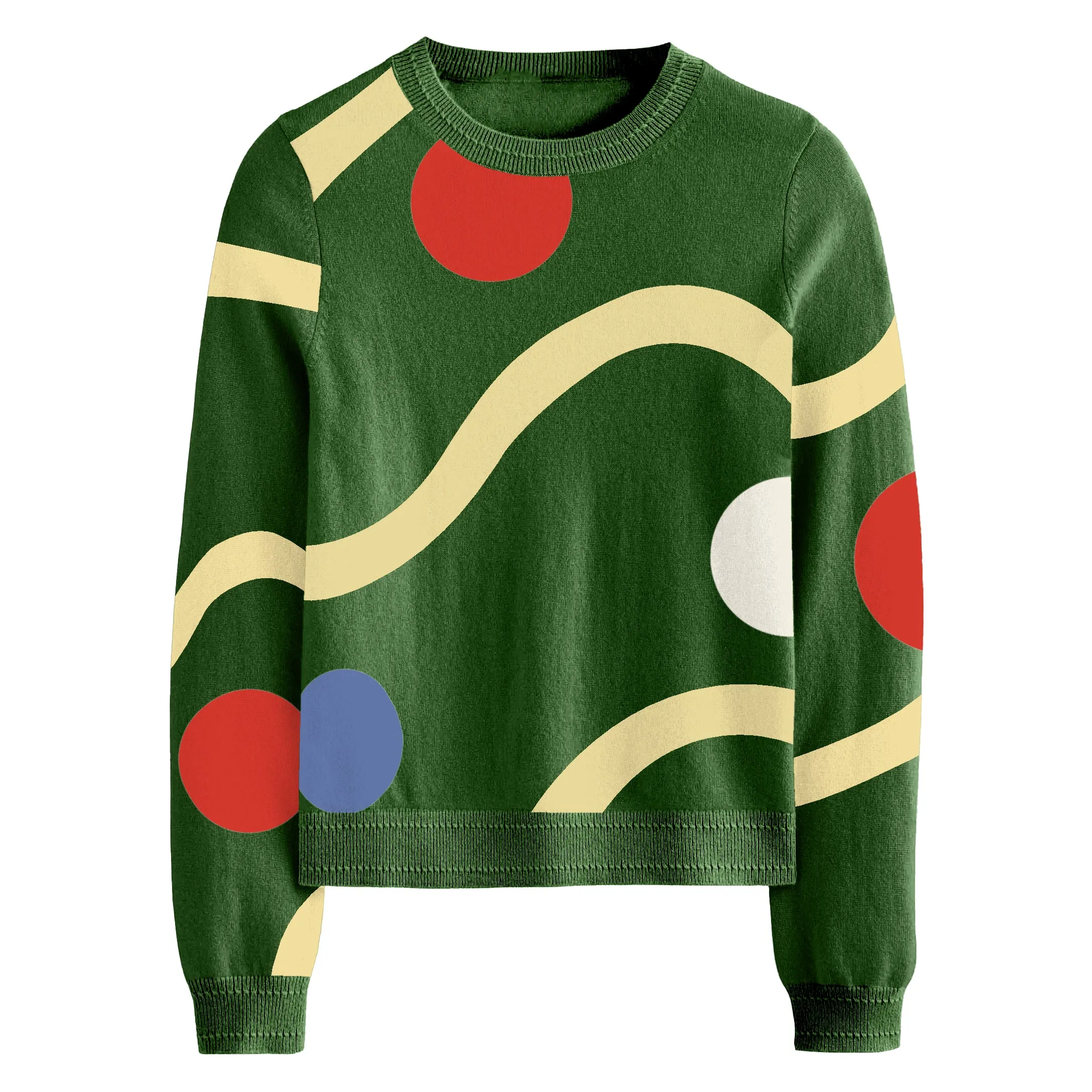 Women's green vintage knit sweater