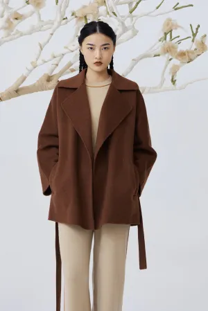 Women's short cashmere coat